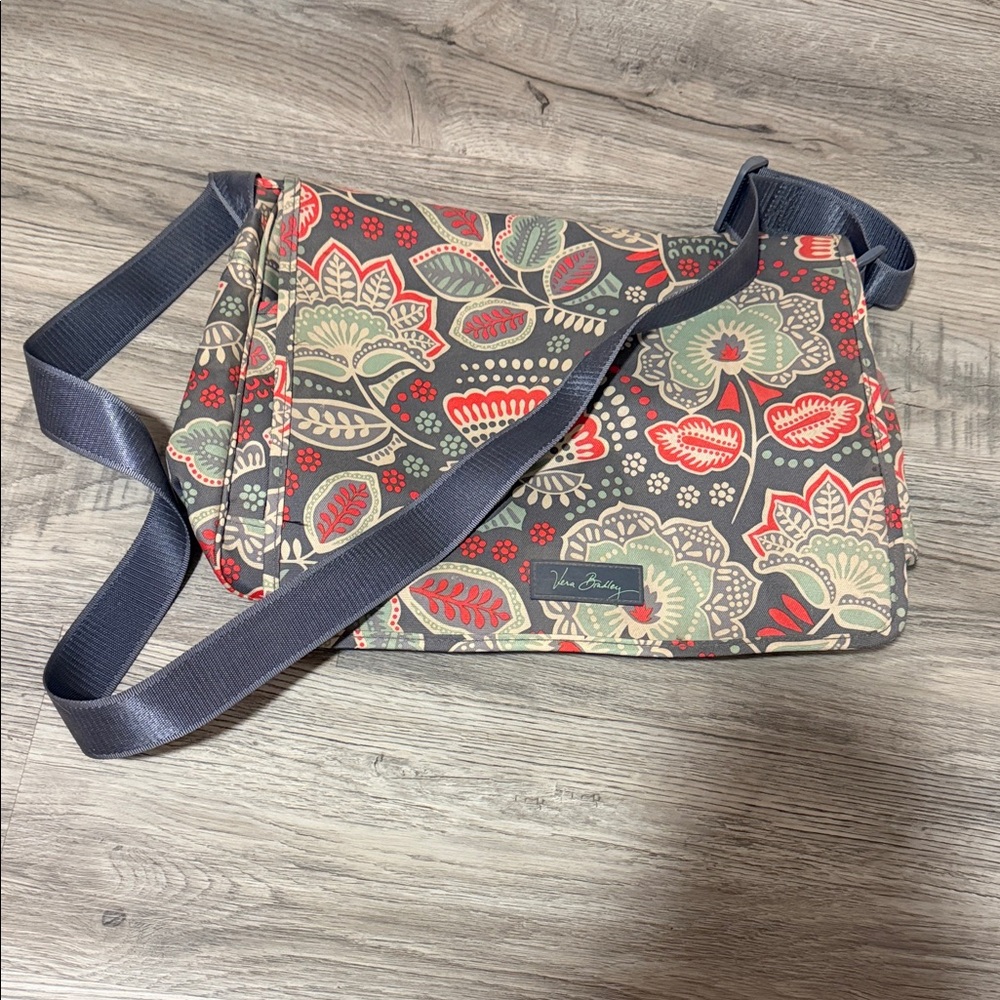 Vera Bradley Red and Green Floral Laptop Bag